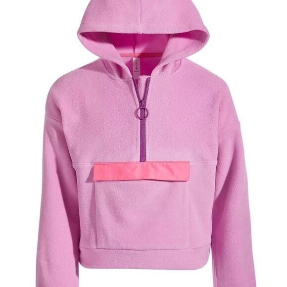 ID IDEOLOGY Big Girls Polar Fleece Hoodie size pink size 16, sweater, top - Picture 2 of 6